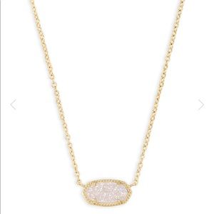 Kendra Scott Elisa Gold Necklace Iridescent Drusy